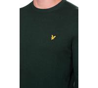 Lyle & Scott Mens Cotton Merino Crew Neck Jumper in Green material_wool1 - Size Large