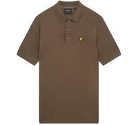 Lyle & Scott Mens Form Green Chunky Slub Short Sleeved Polo Shirt - Size 2XL