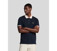 Lyle & Scott Mens Half Tipped Polo Shirt - Navy Cotton - Size X-Small