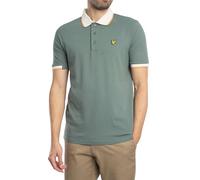 Lyle & Scott Mens Half Tipped Polo Shirt Short Sleeve Green Mercurial L