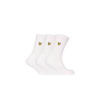 Lyle & Scott Men's Hamilton 3 Pack Socks White Lyle & Scott White One Size