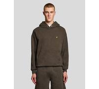 Lyle & Scott Mens Heavy Wash Cotton Hoodie - Black - Size 2XL