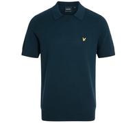 Lyle & Scott Mens Herringbone Knitted Polo ShirtXS Blue GT37927