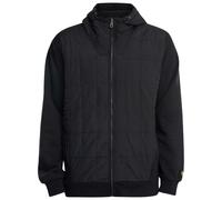 Lyle & Scott Mens Hybrid Quilted Black Zip-Up Hoodie Cotton - Size X-Large