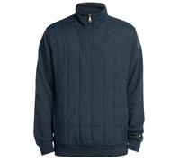 Lyle & Scott Mens Hybrid Quilted Navy Blue Half-Zip Sweatshirt Cotton - Size Medium