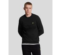 Lyle & Scott Mens Interlock Crew Neck Sweatshirt in Black - Size Large