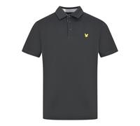 Lyle & Scott Mens Jet Black Contour Placket Polo Shirt - Size X-Small