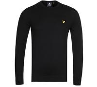 Lyle & Scott Mens Jet Black Cotton Merino Sweater - Size Large