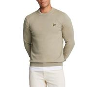 Lyle & Scott Men's Knitted Crew Neck Jumper: Cosy and Stylish - Cotton with Wool for Winter Comfort, X309 Sage Uniform, M