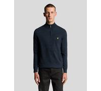 Lyle & Scott Mens Lambswool Blend 1/4 Zip Jumper - Navy - Size Medium