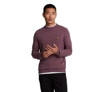 Lyle & Scott Mens Lambswool Blend Crew Neck Long-Sleeved Jumper (L) (Highland Mauve Marl)