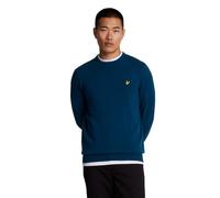 Lyle & Scott Mens Lambswool Blend Crew Neck Long-Sleeved Sweater, Apres Navy Marl, XL