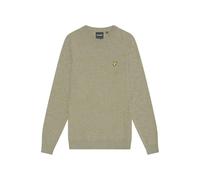 Lyle & Scott Mens Lambswool Blend Crew Neck Long-Sleeved Sweater, Sage Uniform Marl, Medium