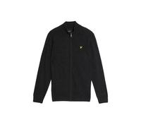 Lyle & Scott Men's Lambswool Blend Zip Through Cardigan Jet Black Marl | Size: Medium Lyle & Scott Black M