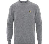 Lyle & Scott Men's Crew Neck Lambswool Blend Jumper, Grey (Mid Grey Marl T28), Small (Size:S)