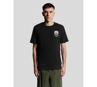 Lyle & Scott Mens Legends On The Pitch Graphic T-Shirt - Black Cotton - Size Large