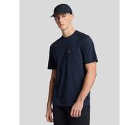 Lyle & Scott Mens Linen Blend Raglan T-Shirt - Navy Cotton - Size Medium