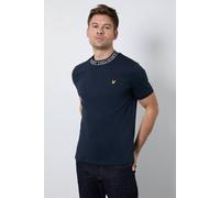 Lyle & Scott Men's Logo Ribbed T-Shirt Dark Navy/ Bone White in Navy | Size: Large Lyle & Scott Navy L
