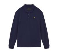 Lyle & Scott Mens Long Sleeve Polo Shirt in Navy Cotton - Size X-Small