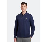 Lyle & Scott Mens Long Sleeve Polo Shirt in Navy Cotton - Size 4XL