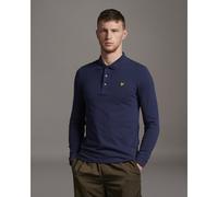 Lyle & Scott Mens Long Sleeve Polo Shirt in Navy Cotton - Size Large