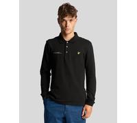 Lyle & Scott Jet Black Plain Long Sleeved Polo Shirt