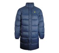 Lyle & Scott Mens Longline Wadded Puffer Jacket in Navy Nylon - Size X-Large