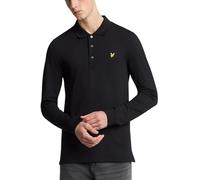 Lyle & Scott Men's Longsleeved Polo Shirt, Jet Black, M