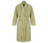 Lyle & Scott Men's Lucas Bathrobe - Luxurious Towelling Dressing Gown with Classic Embroidered Eagle Chest Logo (L, Regular, Pale Olive Green)