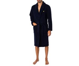 Lyle & Scott Men's Lucas Towelling Robe, Navy, S