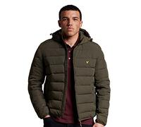 Lyle & Scott Mens Lightweight Puffer Jacket in Olive - Green - Size Medium