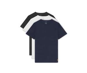Lyle & Scott Mens Maxwell Basic T-Shirt - White/CharcoalMarl/Peacoat - S