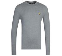 Lyle & Scott Mens Mid Grey Marl Cotton Merino Sweater - Size Medium