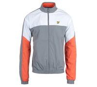 Lyle & Scott Mens Mid Grey Marl Multi Panel Zip Through Track Jacket - Size X-Small