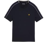Lyle & Scott Mens Navy Blue Tape T-shirt Cotton - Size 2XL