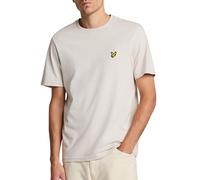 Lyle & Scott Men's Organic Cotton Plain T-Shirt, Charcoal Marl, Beige, L