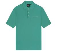 Lyle & Scott Mens Plain Embroidered Logo Wilton Green Polo Shirt Cotton - Size Large