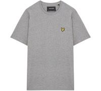 Lyle & Scott Mens Plain Grey Embroidered Crew Neck T-shirt Cotton - Size Large