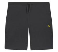 Men's Lyle Scott Plain Gunmetal Grey Sweat Shorts - Black/Black - Size: 37/36/32
