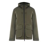 Lyle & Scott Mens Plain Hooded Green Jacket material_polyester - Size Medium