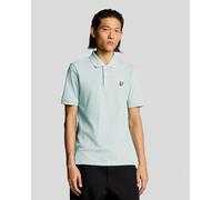 Lyle & Scott Mens Plain Polo Shirt - Green Cotton - Size Medium