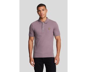 Lyle & Scott Men's PLAIN POLO SHIRT HIGHLAND MAUVE in Pink | Size: XL Lyle & Scott Pink XL