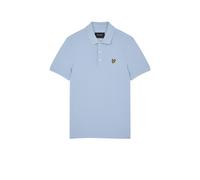 Lyle & Scott Mens Plain Polo Shirt in Blue Cotton - Size Small