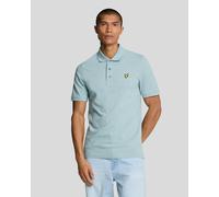 Lyle & Scott Mens Plain Polo Shirt in Blue - Size Medium