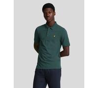 Lyle & Scott Mens Plain Polo Shirt in Green - Size Large