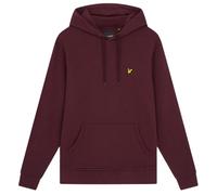 Lyle & Scott Mens Plain Rich Burgundy Hoodie - Size Small