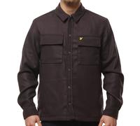 Lyle & Scott Mens Plain Sediment Brown Overshirt Jacket - Size Small