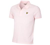 Lyle & Scott Mens Plain Polo Shirt - Light Pink - M