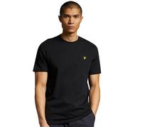 Lyle & Scott Mens Plain T-Shirt in Black Cotton - Size Large