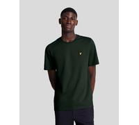 Lyle & Scott Mens Plain T-Shirt in Green Cotton - Size Large
